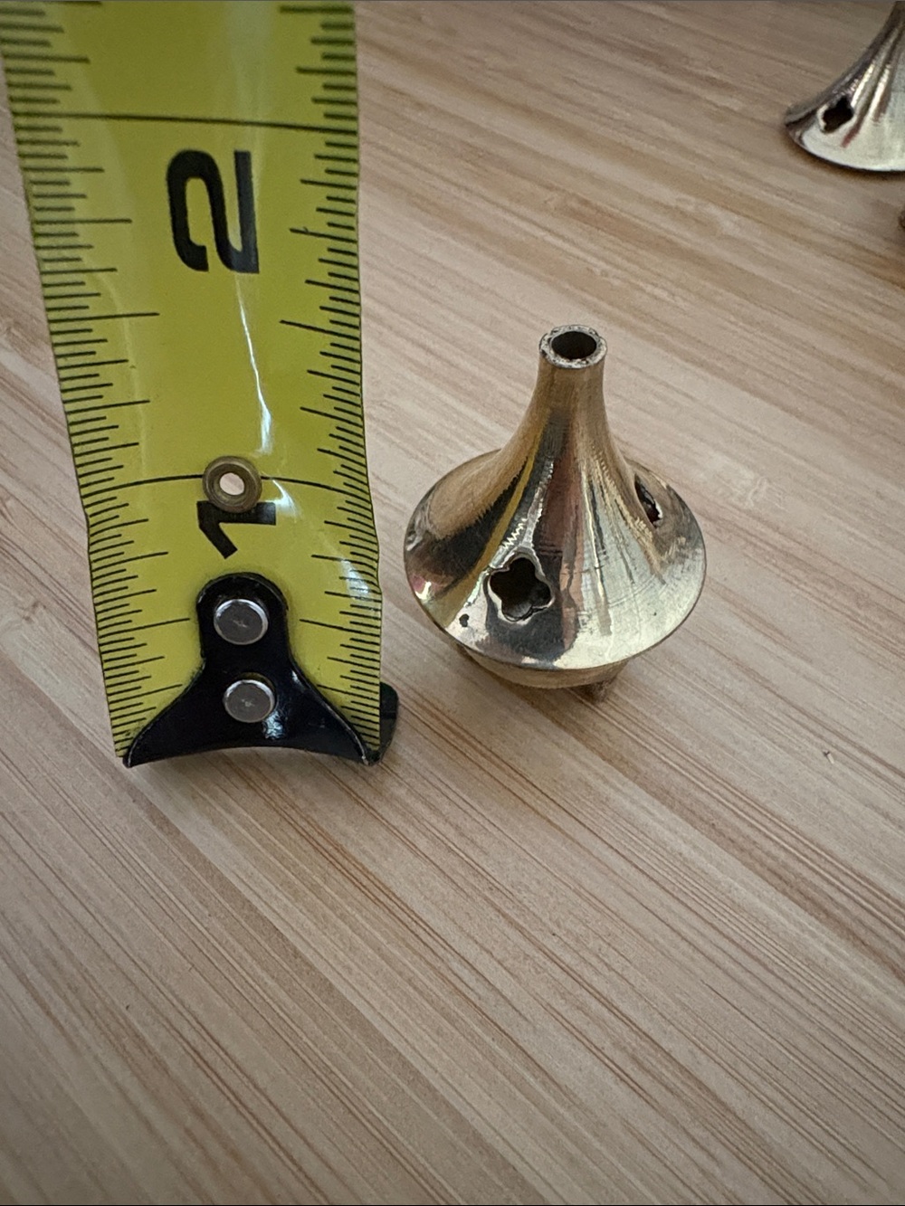 Mini Brass Incense Burner Set - Gold Home Accent - Picture 3 of 7